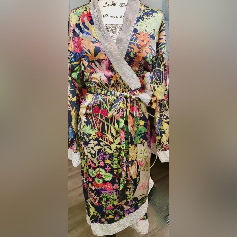 Vintage Voyage Invest in the Original London Silk Floral Wrap Dress - S